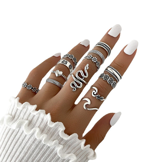 Silver Ring Set 13